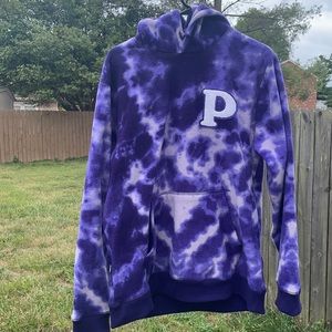 Purple Primitive Tie Dye Earth Day hoodie. Large